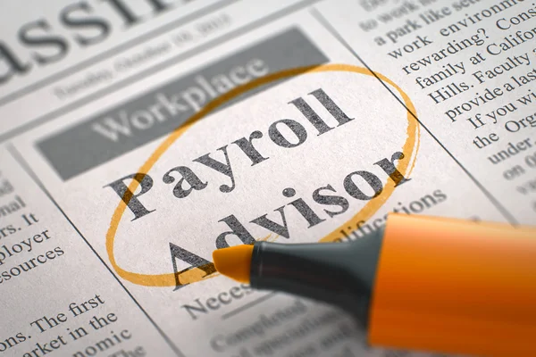 Payroll Advisor nu inhuren. — Stockfoto