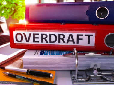 Yazıt Overdraft ile Kırmızı Ofis Klasörü.