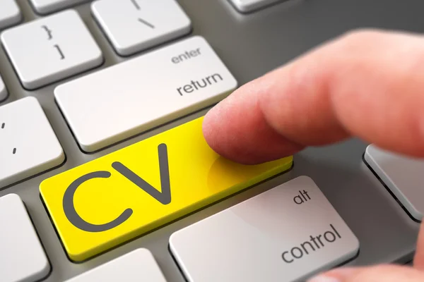 CV - Slim Aluminum Keyboard Concept. — Stock Photo, Image