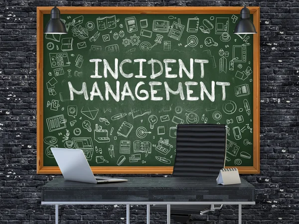 Incident Management-handritade på Green Chalkboard. — Stockfoto