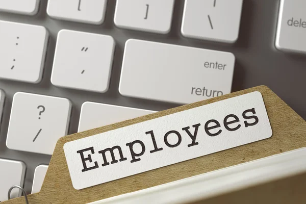 Archive Bookmarks of Card Index with Employees. — Stock Photo, Image