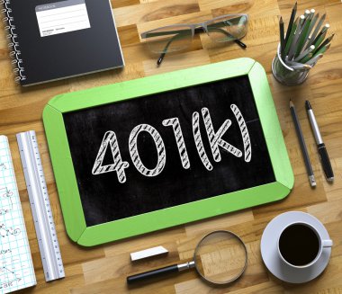 401k Konseptli Küçük Tebeşir Tahtası.