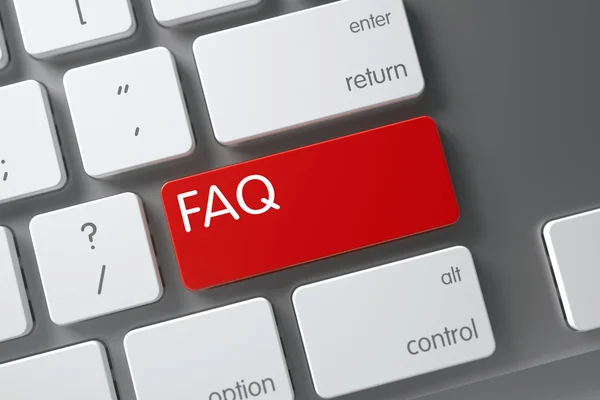 FAQ on Red Key. — Stock Photo, Image