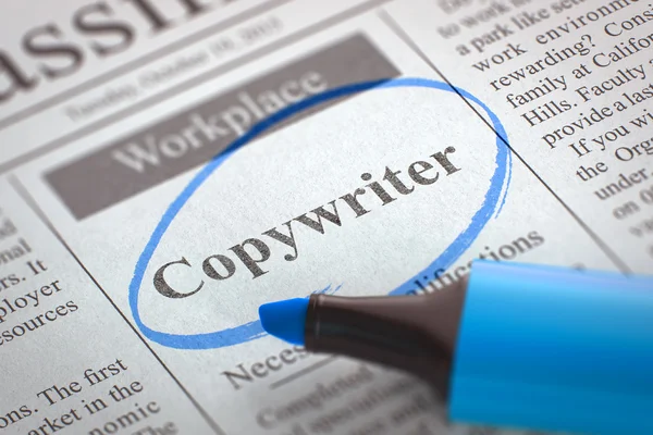 Copywriter Word lid van ons team. — Stockfoto