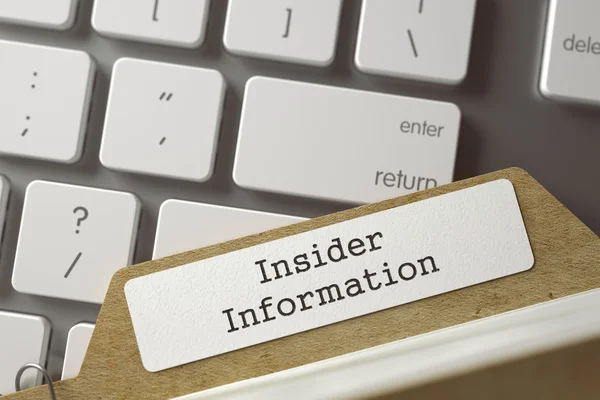 Card Index - Insider Information. — Stock Photo, Image