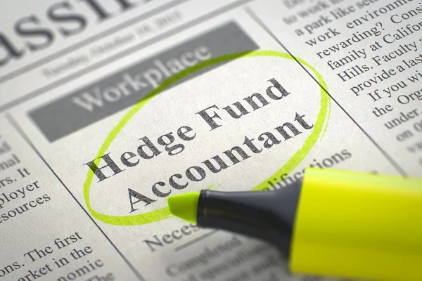 Hedge Fund Accountant gezocht. — Stockfoto