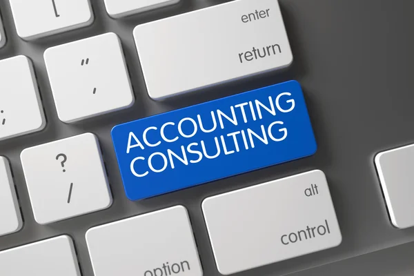 Blue Accounting Consulting Key на клавіатурі . — стокове фото