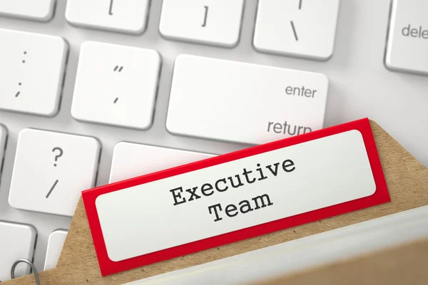 File Card with Executive Team. — Stock Photo, Image