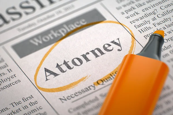 We are Hiring Attorney. 3D Rendering. — Stock Photo, Image