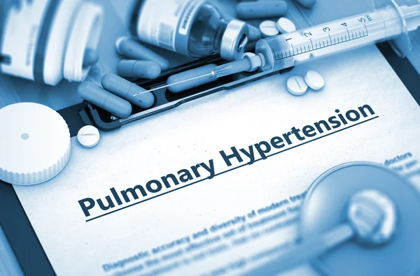 Pulmonale hypertensie diagnose. Medisch concept. — Stockfoto