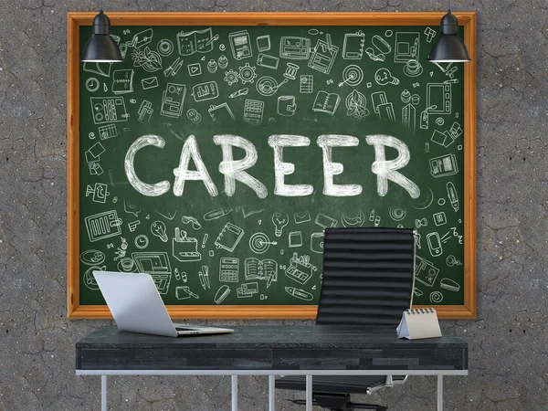 Hand Drawn Career on Office Chalkboard. 3D Illustration. — Stock Photo, Image