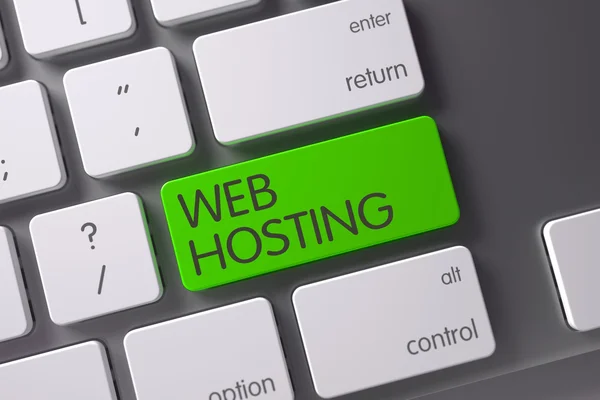 Web Hosting knop. 3D illustratie. — Stockfoto