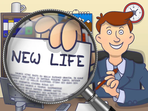 New Life through Magnifier. Doodle Design. — Stock Photo, Image