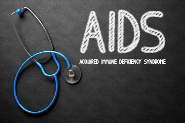 Schoolbord met Aids. 3D illustratie. — Stockfoto