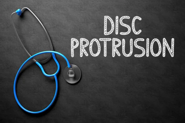 Disc Protrusion Handwritten on Chalkboard. 3D Illustration. — Stock Image Disc Protrusion Handwritten on Chalkboard. 3D Illustration. Stock Image