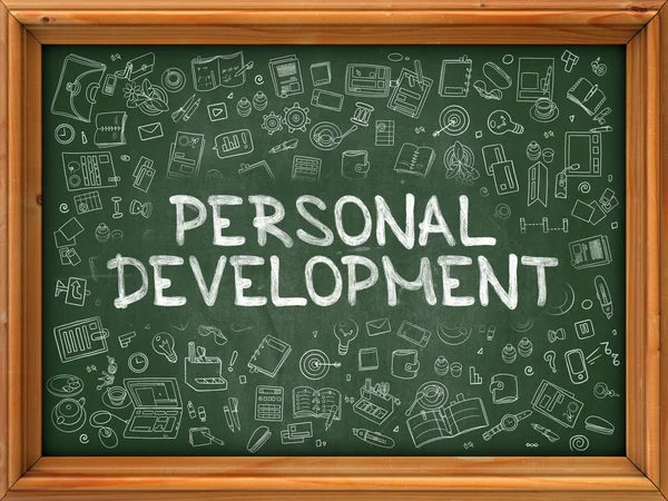 Desenvolvimento pessoal - mão desenhada em Chalkboard verde . — Fotografia de Stock
