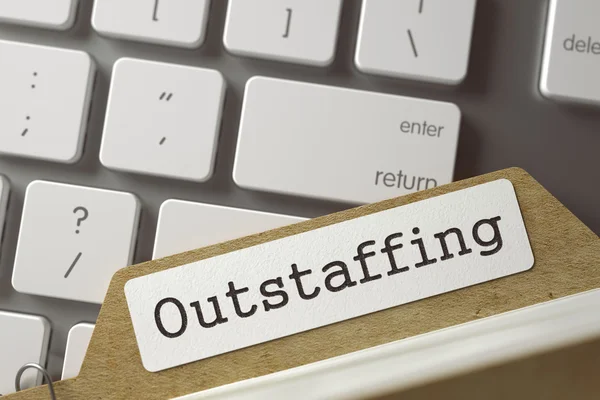 Folder Index Outstaffing. 3D Illustration. — Stock Photo, Image