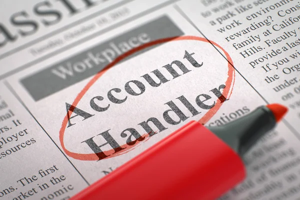 Waren het inhuren van Account-Handler. 3D illustratie. — Stockfoto