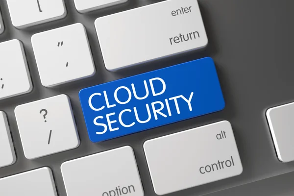 Cloud Security-knappen. 3D-illustration. — Stockfoto