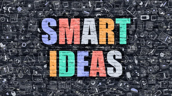 Smart Ideas Concept with Doodle Design Icons. — Stock Photo, Image