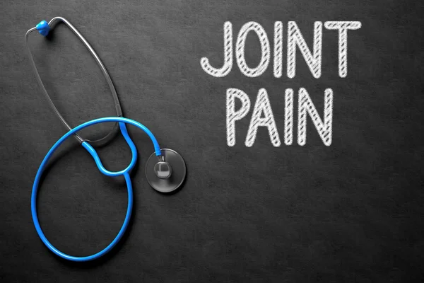 Joint Pain - Text on Chalkboard (dalam bahasa Inggris). Ilustrasi 3D . — Stok Foto