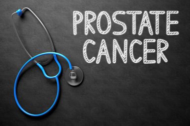 Chalkboard prostat kanseri kavramı. 3d İllüstrasyon.