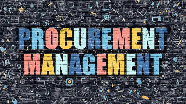 Procurement Management Concept with Doodle Design Icons. — Stock Photo, Image