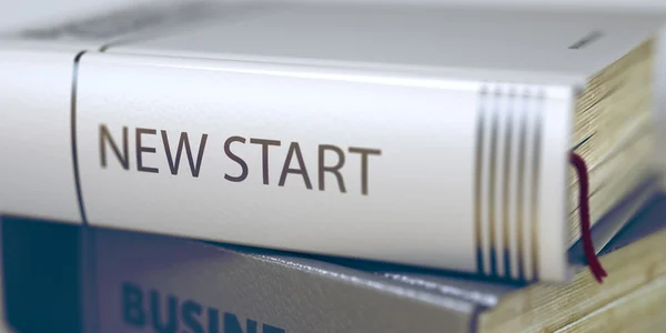 New Start. Book Title on the Spine. 3D Illustration. — Stock Photo, Image