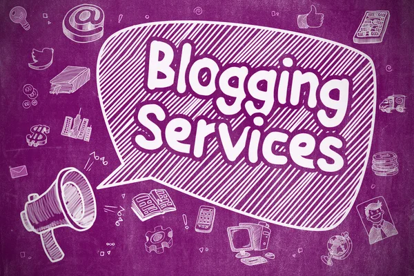 Blogging Services - Concepto de negocio . — Foto de Stock