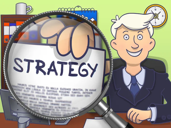 Strategy through Lens. Doodle Design. — Stock Photo, Image