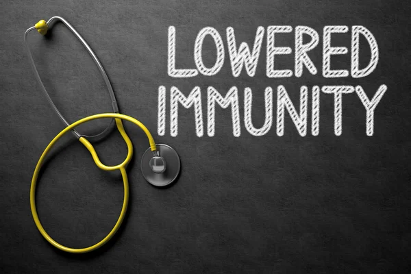 Disminución del concepto de inmunidad en pizarra. Ilustración 3D . — Foto de Stock