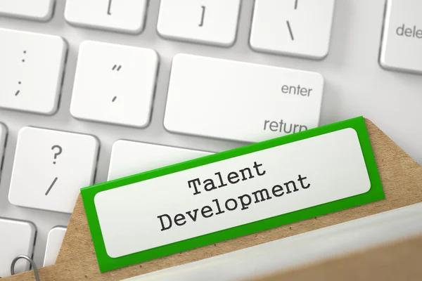 Registro de pastas com desenvolvimento de talentos. Renderização 3D . — Fotografia de Stock