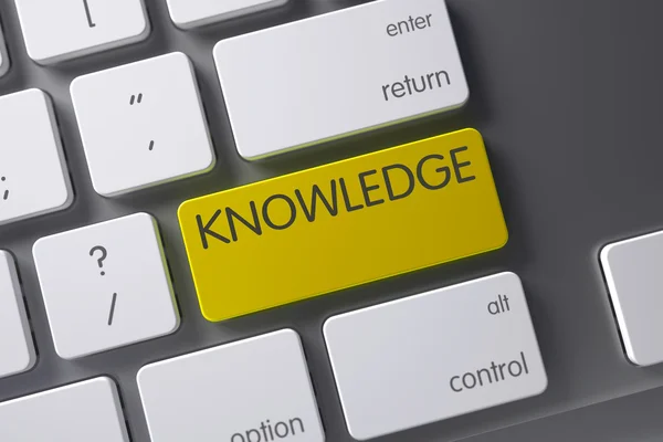 Knowledge - Yellow Button. 3D. — Stock Photo, Image