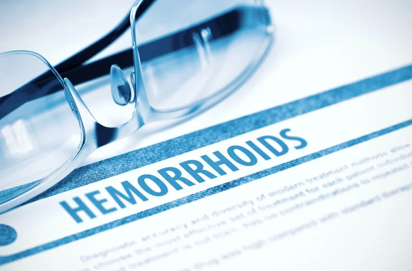 Diagnóstico - Hemorroides. Concepto médico. Ilustración 3D . —  Fotos de Stock