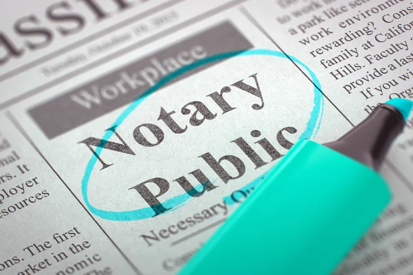 Notary Public Wanted. 3D Render. — Stock Photo, Image
