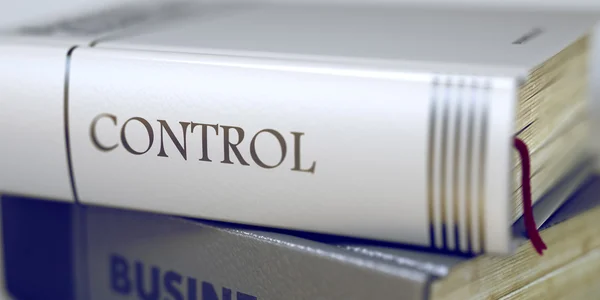 Book Title on the Spine - Control. 3D. — Stock Photo, Image