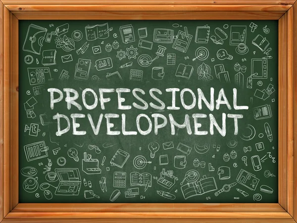 Professional Development - Hand Drawn on Green Chalkboard. — Stock Photo, Image