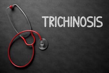 Trichinosis Concept ile Chalkboard. 3d İllüstrasyon.
