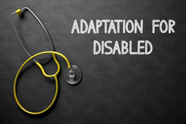 Adaptation For Disabled on Chalkboard. 3D Illustration. — Stock Photo, Image