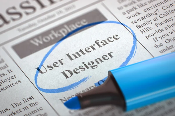 Designer de interface de usuário Junte-se à nossa equipe. 3D . — Fotografia de Stock