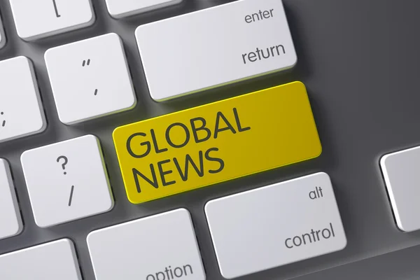 Tastiera Global News. 3D . — Foto Stock
