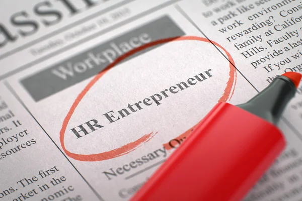 HR Entrepreneur Hiring Now. 3D. — Stock Photo, Image