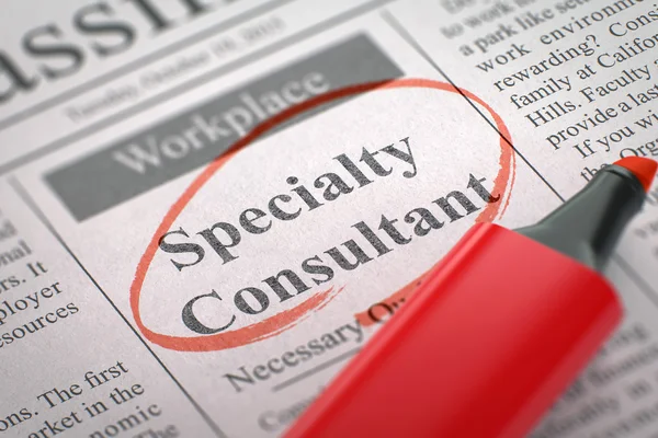 Specialty consultant nu inhuren. 3d. — Stockfoto