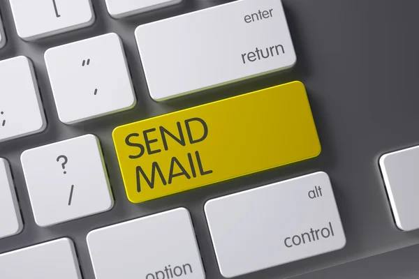 Send Mail Button. 3D. — Stock Photo, Image