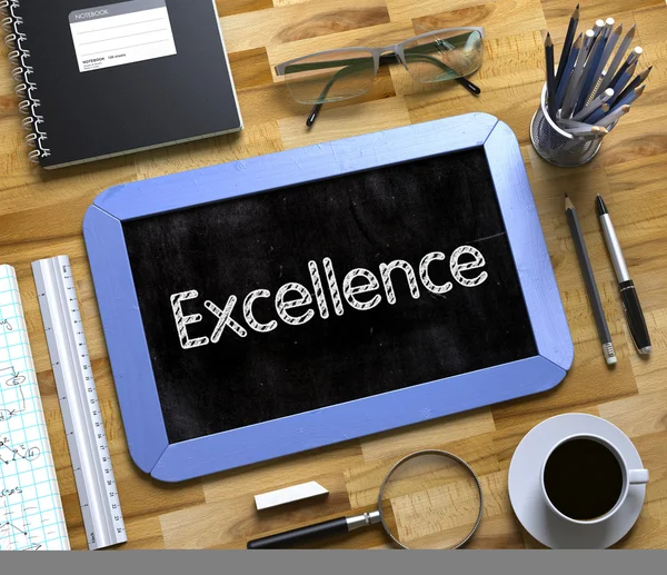 Liten Chalkboard med Excellence Concept. 3d. — Stockfoto