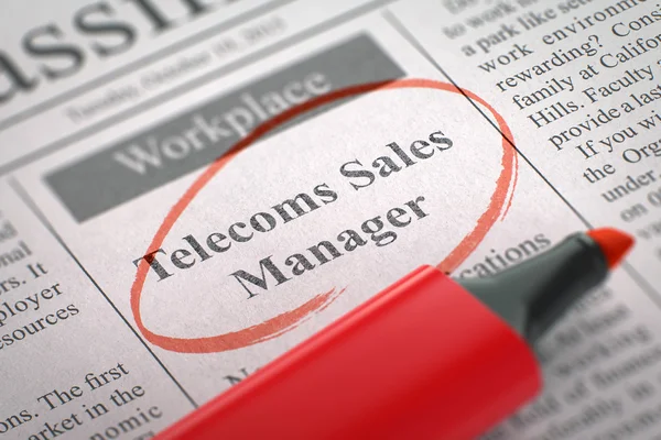 Telecoms Sales Manager sluit zich aan bij ons team. 3d. — Stockfoto