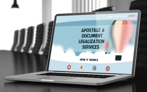 Apostille en document legalisatie Services concept. 3d. — Stockfoto