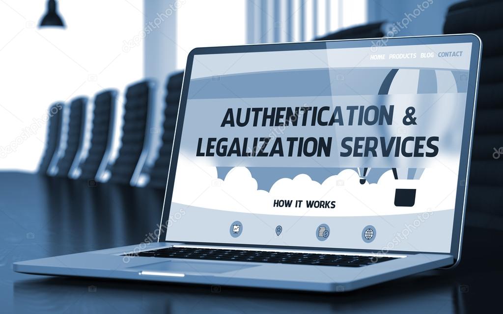 Authentication and Legalization Services Concept. 3D.