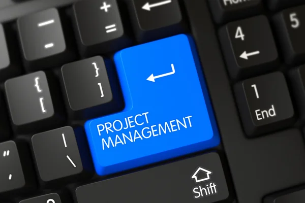 Project Management: Keypad Komputer. 3D . — Stok Foto