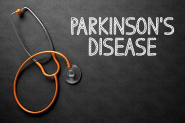 Parkinson Hastalığı Kavramı ile Chalkboard. 3d İllüstrasyon.